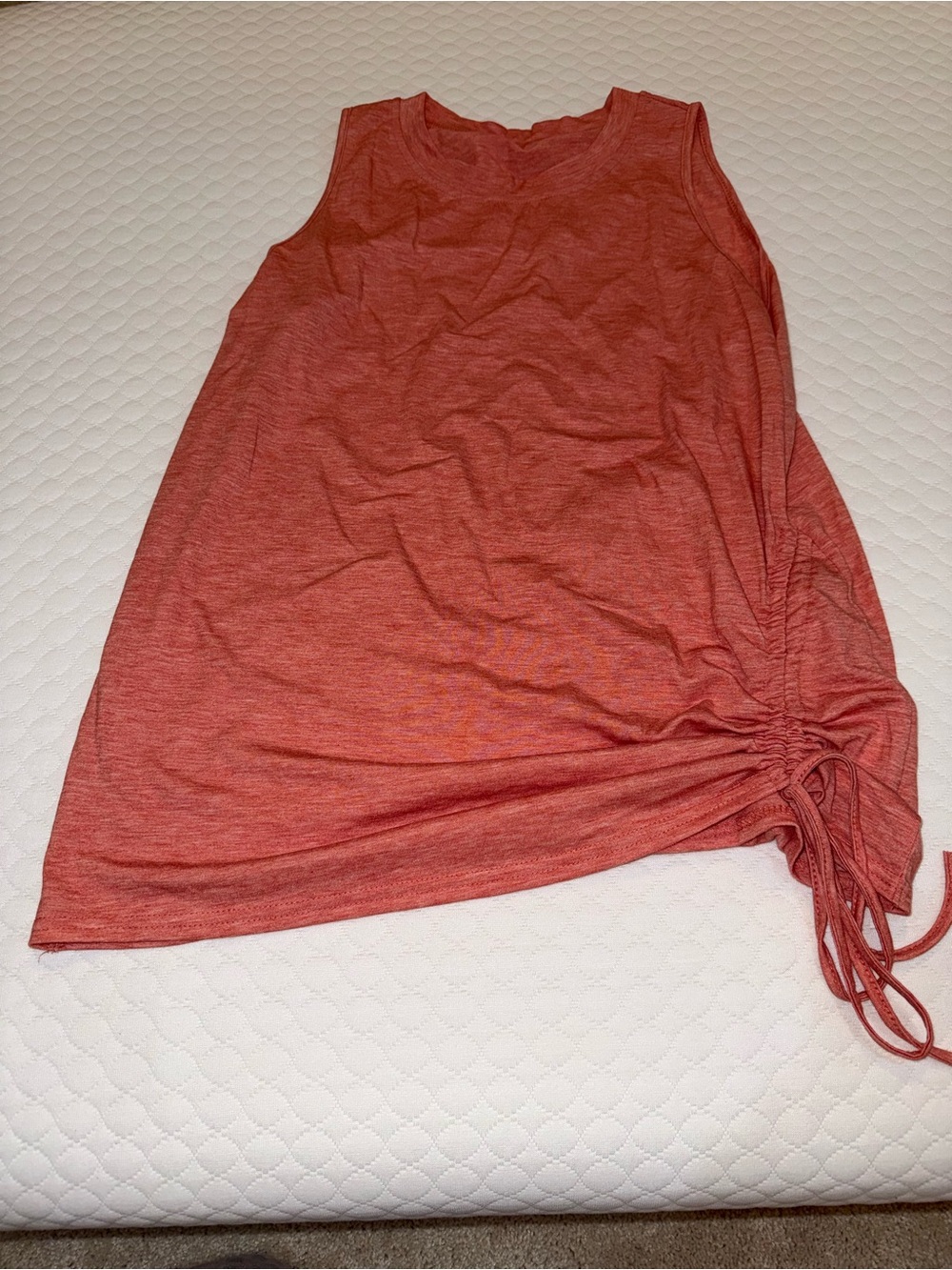Women's Ruched Side Tank Skirt - Coral/pink